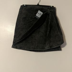 Missguided mini  denim bow wrap jean skirt
